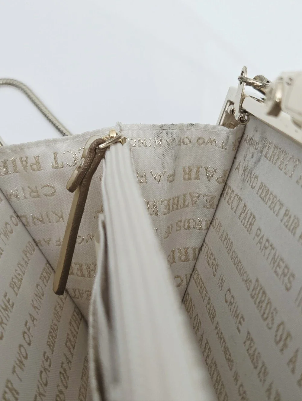 KATE SPADE WEDDING BELLES MR AND MRS LICENSE PLATE CLUTCH CROSSBODY CHAIN BAG